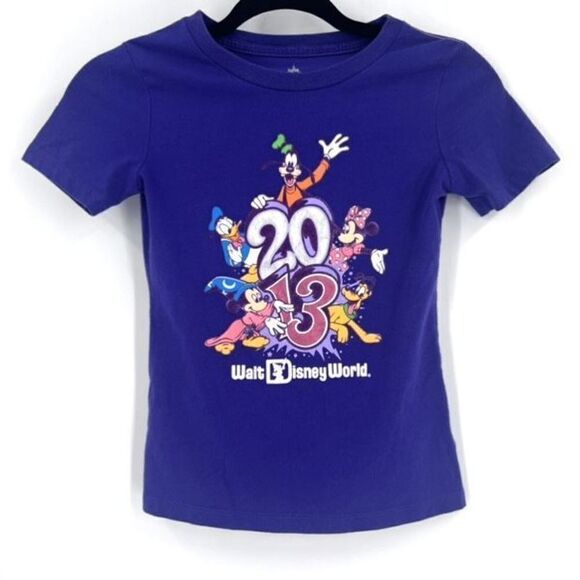 Disney Parks Girls Walt Disney World Souvenir Shirt Purple Size Medium 201: - Picture 1 of 6